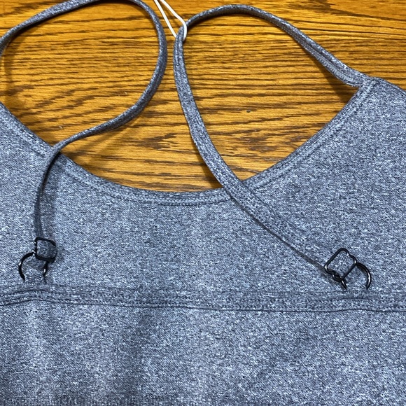 NWT Halara Bodysuit Size L Grey Adjustable Padded Tank Style Shorts - Picture 7 of 9